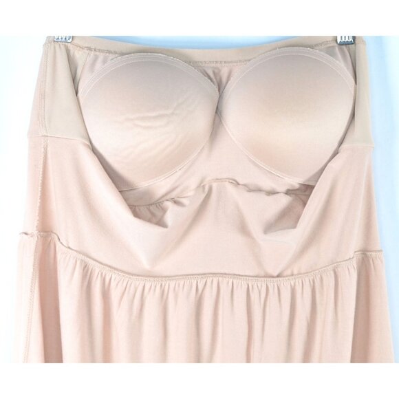 Uniqlo X Tomas Maier Camisole Maxi Dress Spaghetti Strap Shelf Bra Tan/Orange XL - Picture 7 of 8